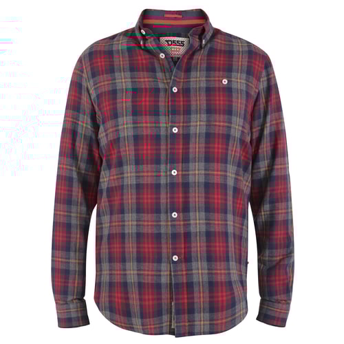 D555 Abbot Flanellhemd Rot